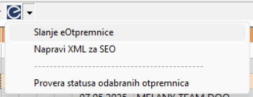 Naknadno slanje eOtpremnice
