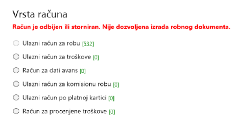 Preuzimanje stornirane eFakture